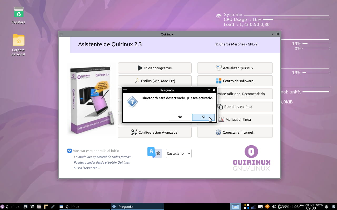 Activar Bluetooth en Quirinux