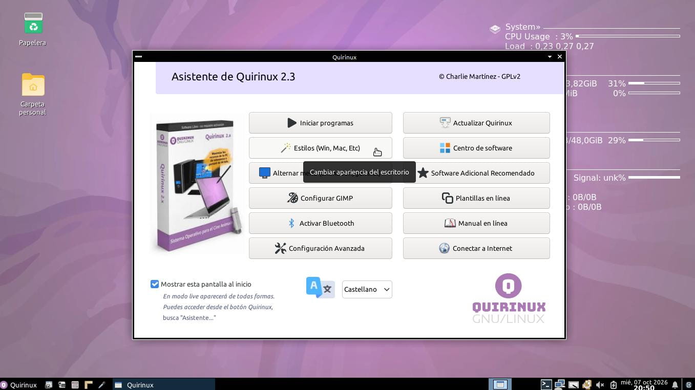 Asistente de Quirinux 2.3 > Estilos